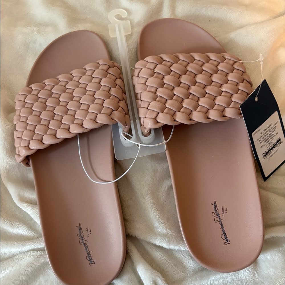 Target Braided Blush Slide Sandals